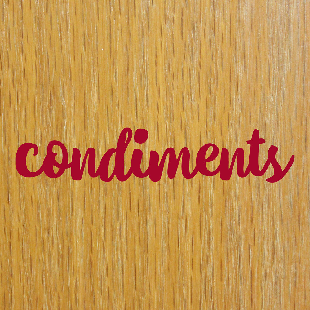 Condiments | Cupboard decal - Adnil Creations