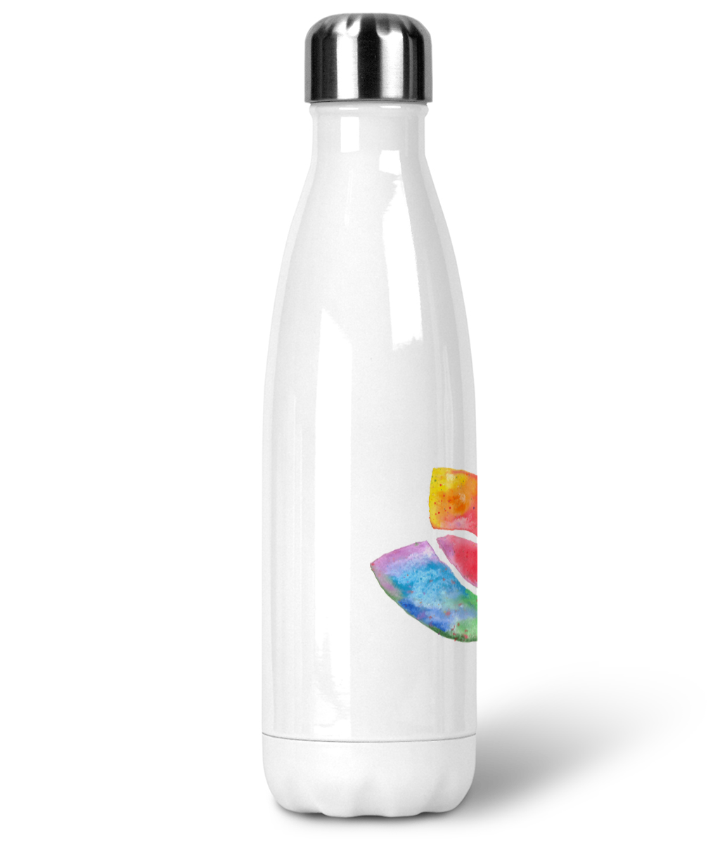 Stainless Steel Water Bottle with Watercolour Lotus