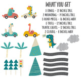 Racing Dinosaurs | Fabric wall stickers