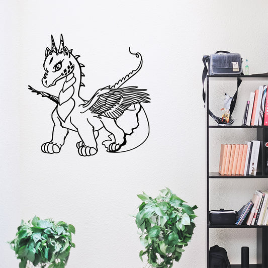 Cute baby dragon | Wall decal-Wall art-Adnil Creations