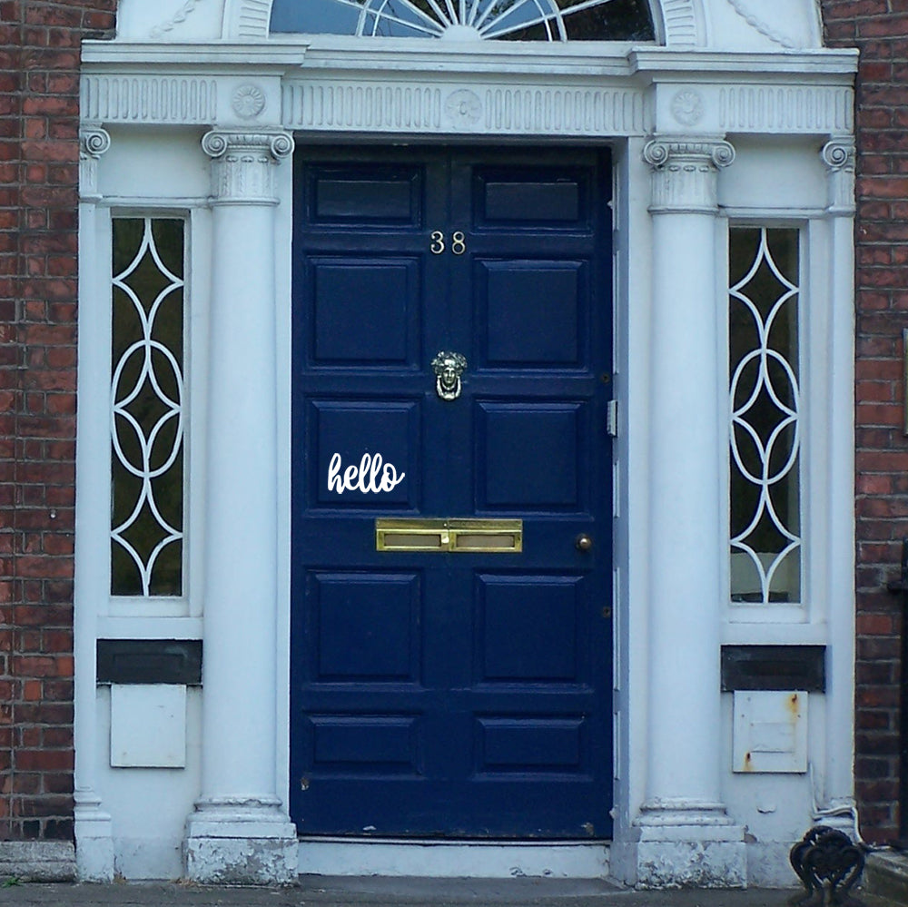 Hello | Door decal - Adnil Creations