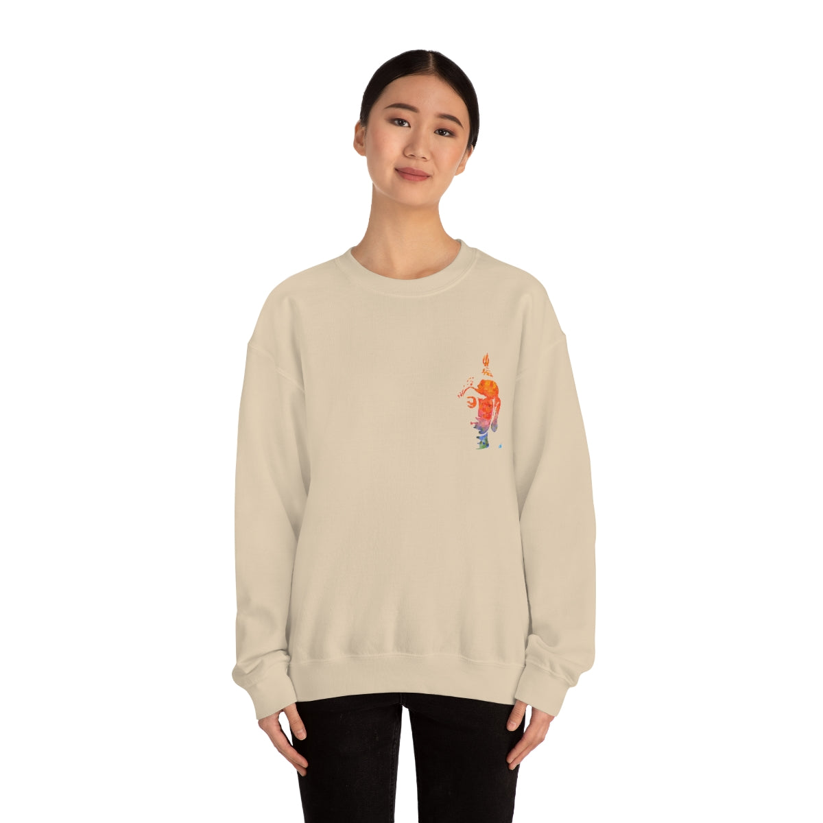 Watercolour Buddha Head | Yoga Sweater | Unisex Heavy Blend™ Crewneck Sweatshirt