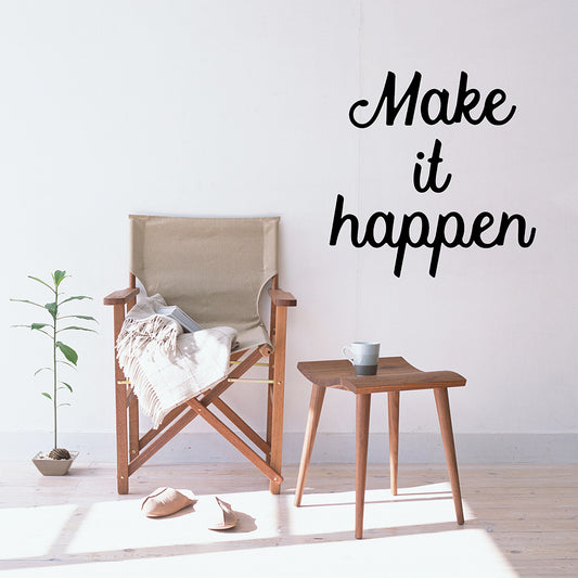 Make it happen | Wall quote - Adnil Creations