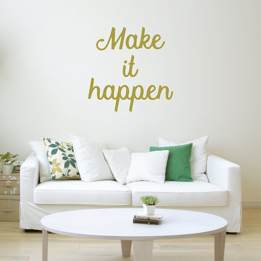 Make it happen | Wall quote - Adnil Creations