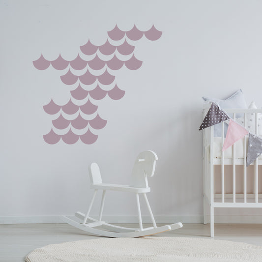 Set of 50 mermaid scales | Wall pattern - Adnil Creations