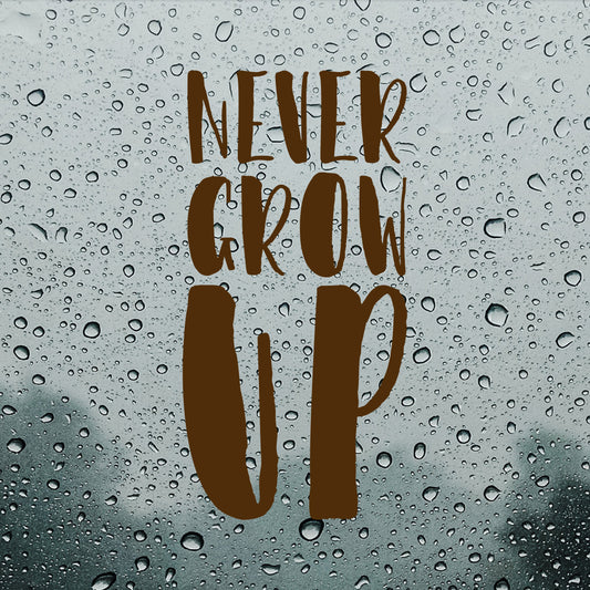 Never grow up | Bumper sticker - Adnil Creations