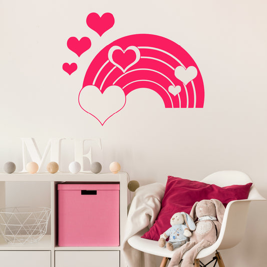 Rainbow with hearts | Wall decal - Adnil Creations