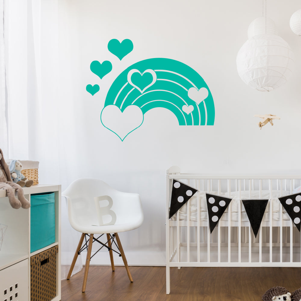 Rainbow with hearts | Wall decal - Adnil Creations