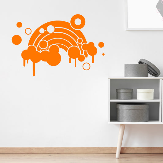 Rainbow with circles | Wall decal - Adnil Creations