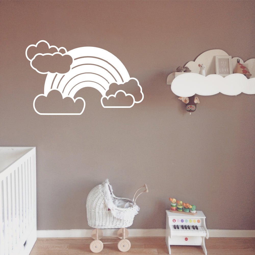 Rainbow with clouds | Wall decal - Adnil Creations