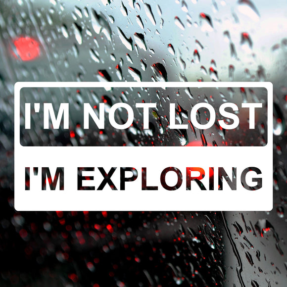 I'm not lost, I'm exploring | Bumper sticker - Adnil Creations