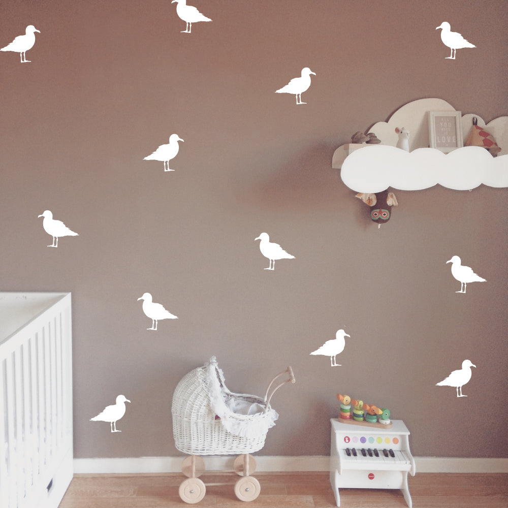 Set of 50 seagulls | Wall pattern - Adnil Creations