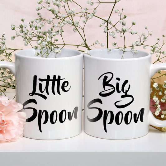 Big spoon - Little spoon | Pair of ceramic mugs - Adnil Creations