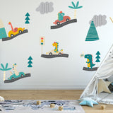 Racing Dinosaurs | Fabric wall stickers