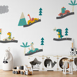 Racing Dinosaurs | Fabric wall stickers