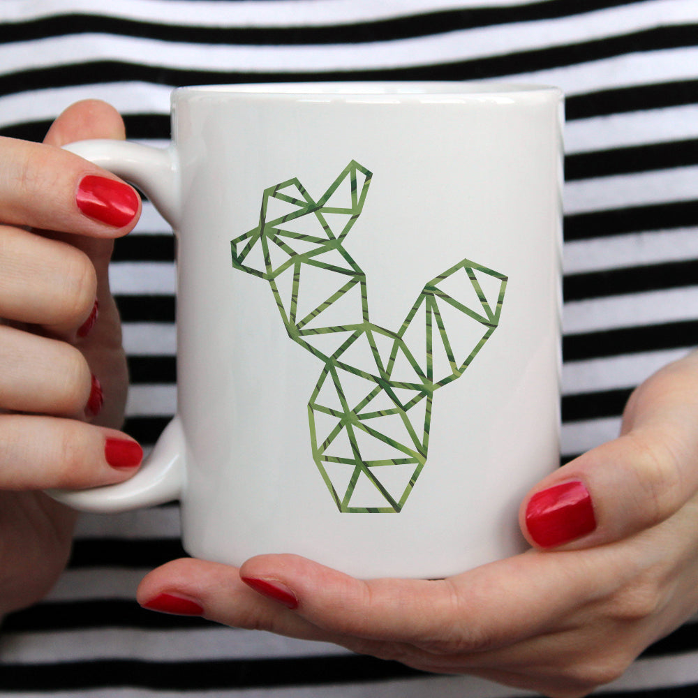 Geometric cactus | Ceramic mug - Adnil Creations