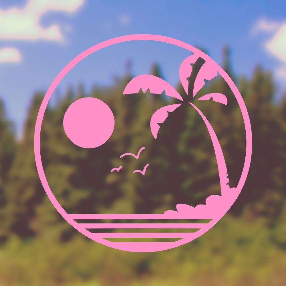 Tropical sunset | Bumper sticker - Adnil Creations