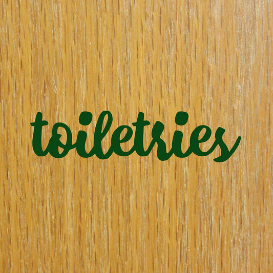 Toiletries | Cupboard decal - Adnil Creations