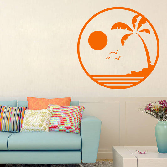 Tropical beach at sunset | Wall decal - Adnil Creations