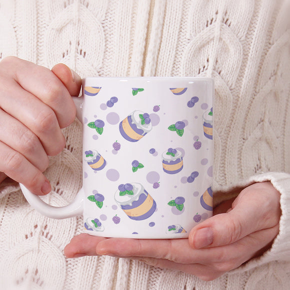 Blueberry cakes pattern | Ceramic mug - Adnil Creations