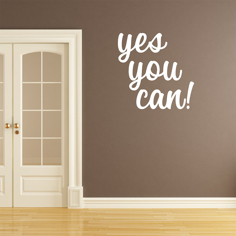 Yes you can | Wall quote - Adnil Creations